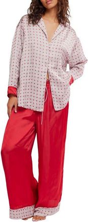 Free People Dreamy Days Print Pajamas in Heart Print at Nordstrom, Size Large