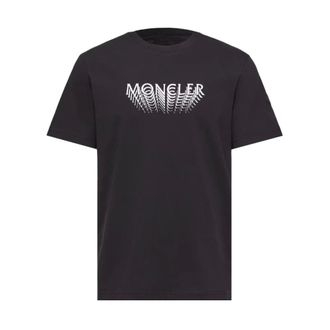 Moncler Text Logo T-Shirt - male - Moncler - T-Shirts - Black - L - Tops