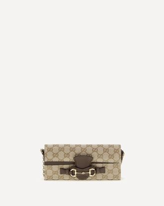 Gucci GG Fabric chain Wallet with Horsebit Female UNI