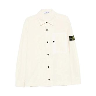 Stone Island Overshirt V0093 - Heren - Casual Overhemden - Beige - S - Katoen - Overhemden