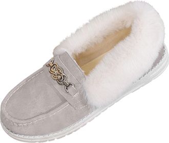 Generic Winter Shoes for Women Fur Lined Ankle Boots Womens Snow Boots Orthopedic Arch Support Thermal Non Slip Comfortable Trendy Slip On Warm Cozy Slipper W