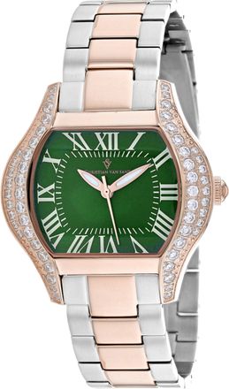 Christian Van Sant Womens Bianca Green Square 34mm