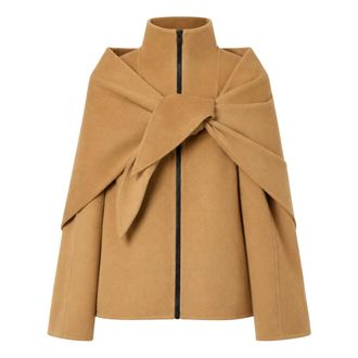 Liviana Conti Leren jassen en trenchcoats - Dames - Jassen - Beige - Maat: M Wol