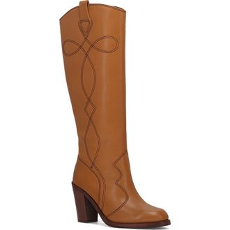 Frye Corinne Knee High Western Boot in Caramel at Nordstrom, Size 11