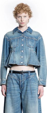 Alexander McQueen Denim Peplum Jacket