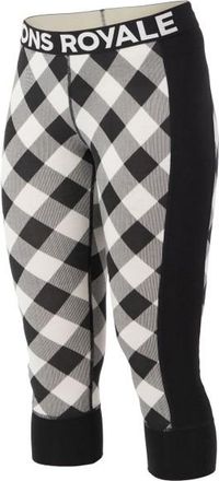 Mons Royale Cascade Merino Flex 200 3/4 Legging Merinounterw&auml;sche f&uuml;r Damen | grau/schwarz