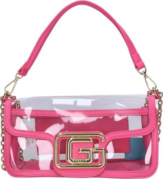 Gaëlle Paris Tassen, Dames, Roze, ONE Size, Leer, Handtas met ketting schouderriem