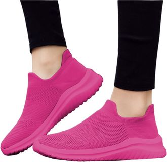 Generic 2026 Running Shoes Womens Casual Sneakers Soft Sole Walking for Travel Workout Gym Comfortable Slip On Flat Lightweight Breathable Everyday Wear (5.5)