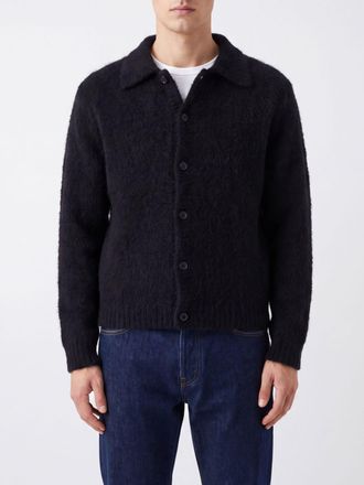 Dries Van Noten Cardigan a polo in misto lana di alpaca e merino