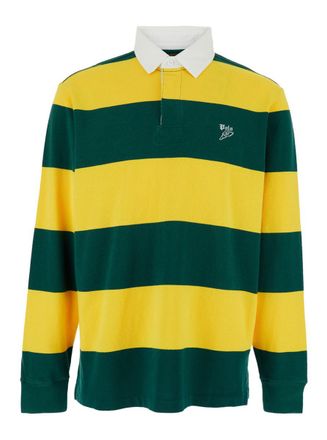 Polo Ralph Lauren Rugby Multicolor Polo Shirt With Logo Embroidery On The Front And All-Over Striped Motif In Cotton Man