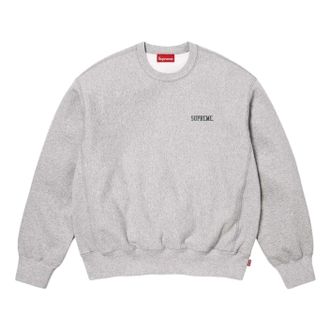 SUPREME SS26 Washed Crewneck Heather Grey SUP-SS26-304-GRY