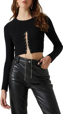 Astr Simone Sweater In Black