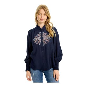 In Front IN Front, Dames, Blouses & Shirts, Blauw, Maat: L Nylon