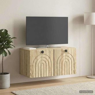 vidaXL Vidaxl Mobile Porta Tv Da Muro Rovere Sonoma 59,5 X 31 X 30 Cm