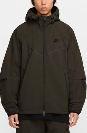 Nike Sportswear Tech Windrunner Jacket in Sequoia/Black at Nordstrom Rack, Size X-Large