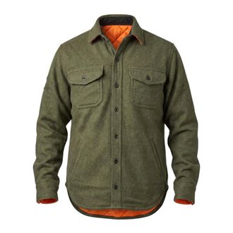 CHESAPEAKE'S Jassen, Heren, Groen, XL, Wol, Wool Padded Shirt CPO