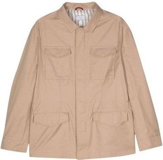 Brunello Cucinelli Beige Utility Jacket With Pockets, Brand Size 50 (US Size 40)