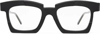 Kuboraum Zwarte Matte Vierkante Bril RX - Dames - Brillen - Zwart - ONE Size - Accessoires
