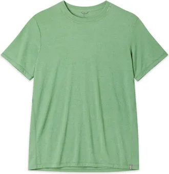 Stio | Mens Divide Tee Shirt Short Sleeve, Size Extra Large in Forage Heather | Cotton