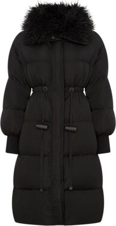 Cesare Gaspari Abrigo acolchado de lujo con capucha - Coats - Mujer - Negro - M