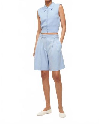 Staud Long Luisa Short In Periwinkle