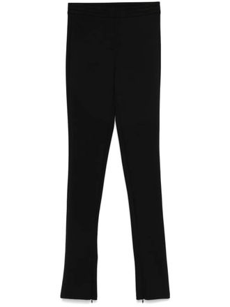 Patrizia Pepe logo-plaque leggings - women - Polyester/Polyamide/Viscose/Elastane - 42 - Black
