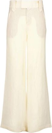 Johanna Ortiz Wijde Linnen Broek - Dames - Wijde Broeken - Beige - M - Linnen - Broeken