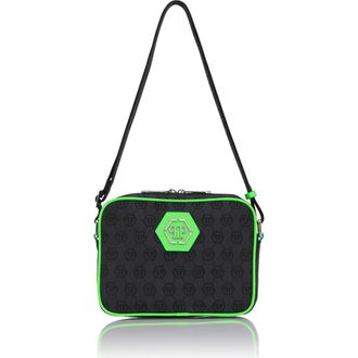 Philipp Plein Belt Bag Jacquard Monogram Men in Black+Greenfluo at Nordstrom