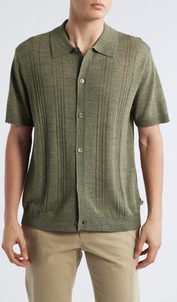 Nn.07 Thor Short Sleeve Cardigan in Capers at Nordstrom, Size Xx-Large