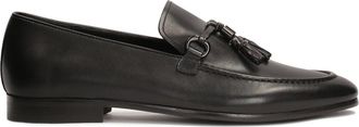 Kazar Zwarte loafers met kwastje. Dit product valt groot uit. - Heren - Loafers - Zwart - 45 EU - Leer - Schoenen