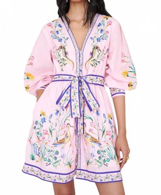 Banjanan Anne Mini Dress In Tidepool Conch
