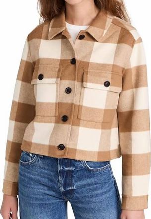 Rails Steffi Jacket In Ivory Camel Buffalo Check