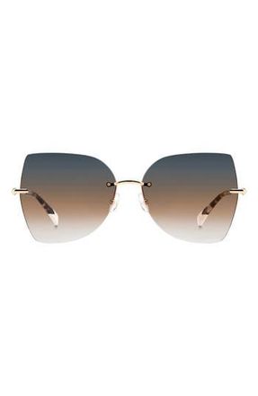 Missoni 56mm Gradient Cat Eye Sunglasses in Gold/Gray Brown at Nordstrom Rack