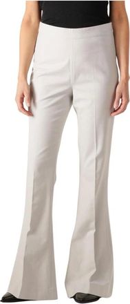 Gestuz Broeken, Dames, Grijs, M, Hoge Taille Elegante Grijze Broek