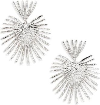 Kenneth Jay Lane Fan Drop Earrings in Silver at Nordstrom