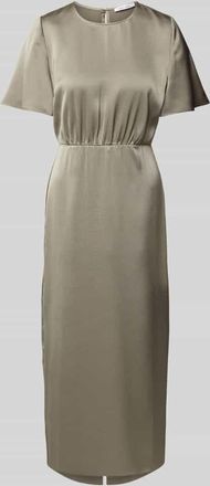Samsøe & Samsøe Midikleid mit 1/2-Arm Modell SALUCINDY in Oliv, Größe XL