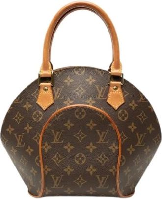 Louis Vuitton Pre-owned Ellipse PM - Dames - Vintage Handtas - Bruin - ONE Size - Leer - Vintage