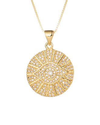 Eyecandy LA Eye Candy La Luxe Collection Arron Evil Eye Sterling Silver Chain Necklace With Pendant