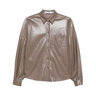 Simona Corsellini Camisa de Manga Larga - Blouses & Shirts - Mujer - Marr&oacute;n - S