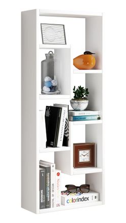ebuy24 Ebuy24 - Almacenamiento De Madera Vcm Librer&iacute;a Dimensiones Al. 92 X An. 36 X P. 15 Cm Estante Multimedia Elegante Divisor De Sala Llamativo Estante De