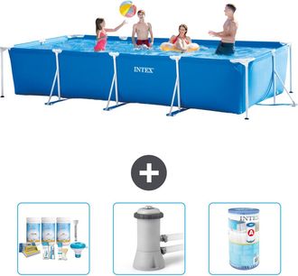Intex Piscina Con Estructura Rectangular - 450x220x84 Cm - 6-piezas S30241
