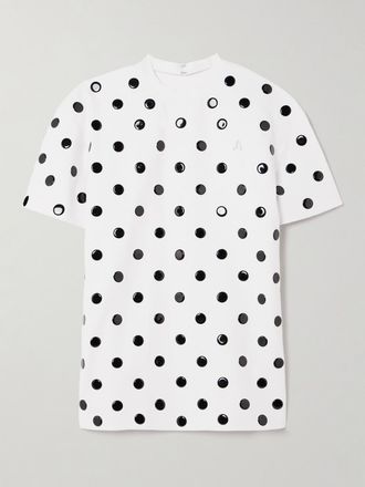 Area T-shirt In Jersey Con Cristalli E Applicazioni - Bianco