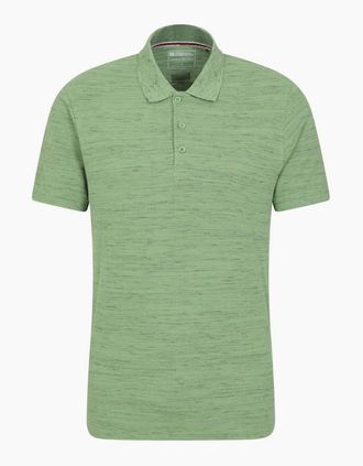 Mountain Warehouse Mens Mountain Warehouse Mens Dawnay Textured Pique Polo Shirt - Green - Size: 46