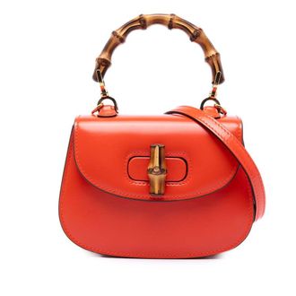 Gucci Pre-owned Gucci Mini Calfskin 1947 Bamboo Top Handle Bag Ladies 1V7ANU2VAEMATCEV