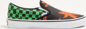 Valentino Garavani Valentino Garavani And Vans Slip-On Fabric Trainer with VLogo Checkerboard Print and Tropical Leaves Print