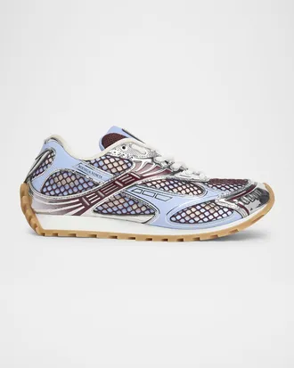 Bottega Veneta Women & apos;s Orbit Metallic Net Runner Sneakers