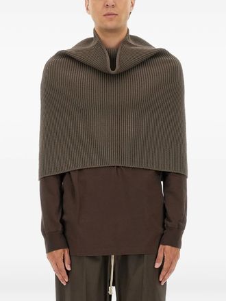 Rick Owens ribbed scarf - Grey