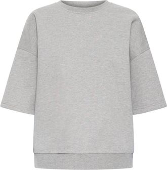 Ichi Sweatshirt - Dames - Sweatshirts - Grijs - XS - Leer - Hoodies & sweatvesten