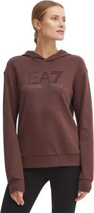 Emporio Armani Emporio Armani Ea7, Dames, Sweatshirts & Hoodies, Bruin, Maat: XS Katoen