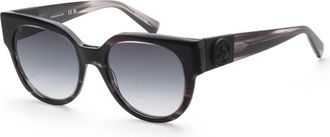 Longchamp Womens Striped Black 53mm Sunglasses